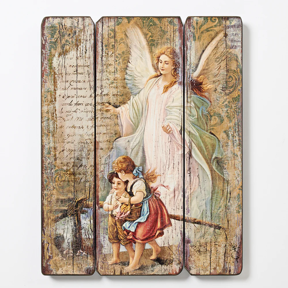 Retablo Angel De La Guarda 38cm